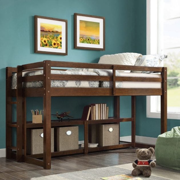 Better Homes and Gardens Greer Twin Loft Storage Bed