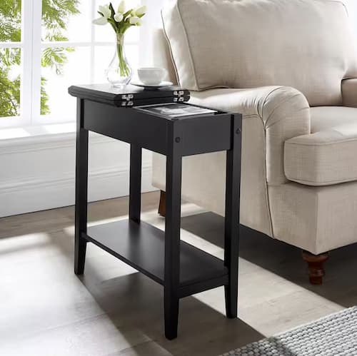 Flip Top Narrow Side Table