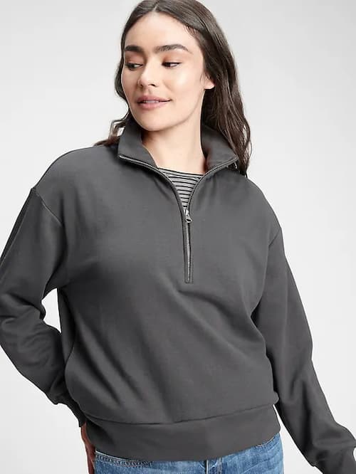 Half-Zip Mockneck Sweatshirt