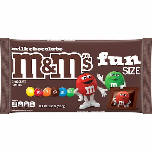 M&M'S Milk Chocolate Candy Fun Size 10.53-Ounce Bag