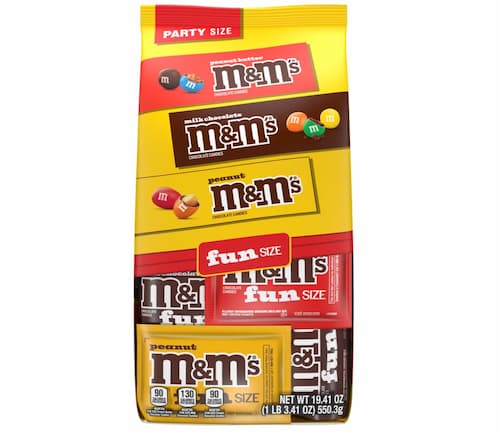 M&M'S Milk Chocolate, Peanut & Peanut Butter Fun Size Variety Pack