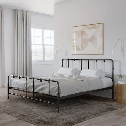 Mainstays Farmhouse King Metal Bed Frame