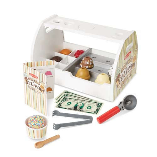 Melissa & Doug Wooden Scoop and Serve Ice Cream Counter