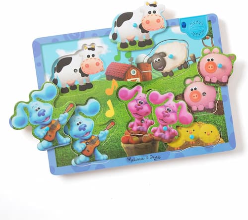 Melissa & Doug Blue's Clues & You! Wooden Sound Puzzle 