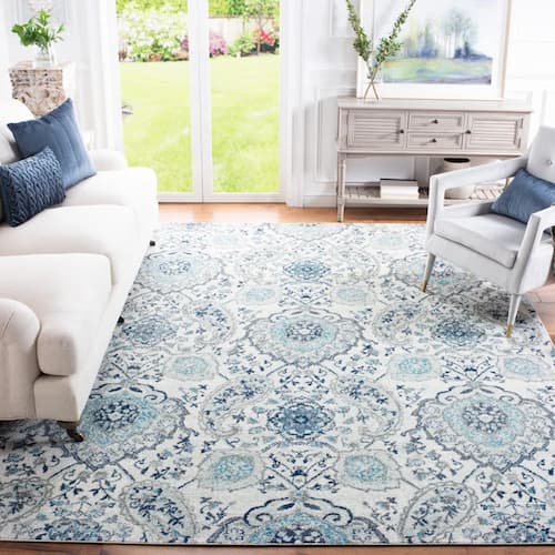 Mistana Christa Damask Cream/Light Gray Rug