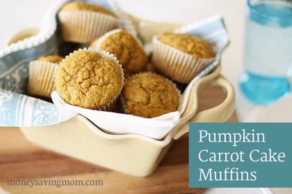 pumpkin carrot cake muffins