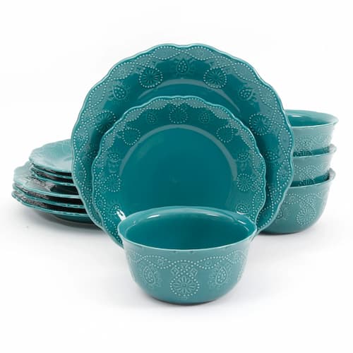 The Pioneer Woman Lace 12-Piece Dinnerware Set