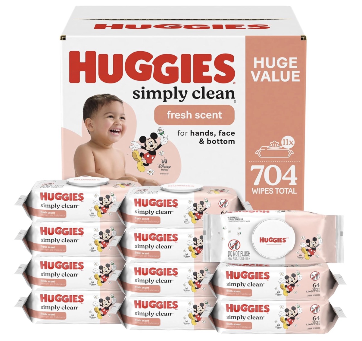 Huggies Simply Clean Wipes 704
