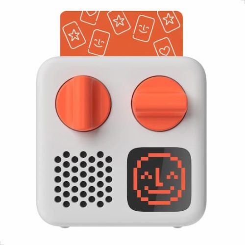 Coque De Protection Rigide EVA Pour Yoto Mini (édition 2024) - Avec Sangle Réglable, Sac De Rangement (Orange/Gris)