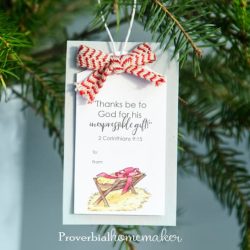 Free Printable Christmas Gift Tags with Scripture