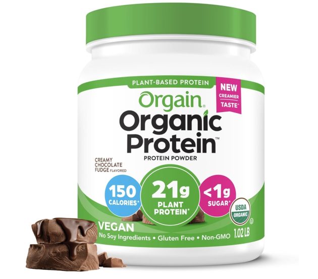 Orgain Organic Vegan Protein Powder, Creamy Chocolate Fudge - 21g Plant Protein