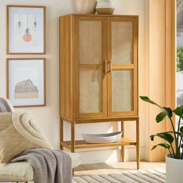 Better Homes & Gardens Springwood Caning Storage Accent Cabinet deal