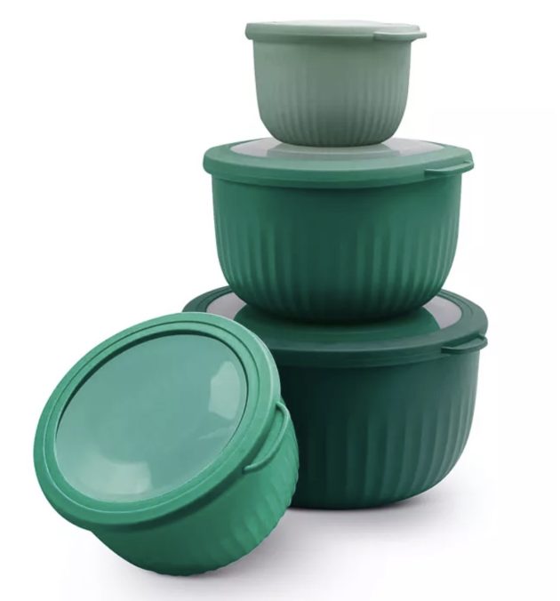 Art and Cook 8-Piece Plastic Mixing Bowl Set only $9.99!