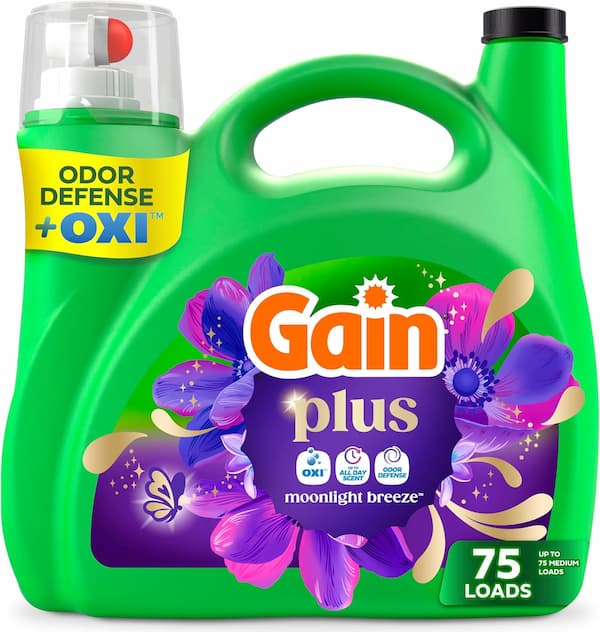 Gain Plus Liquid Laundry Detergent, 75 Loads only $7.63 shipped (Reg. $16!)