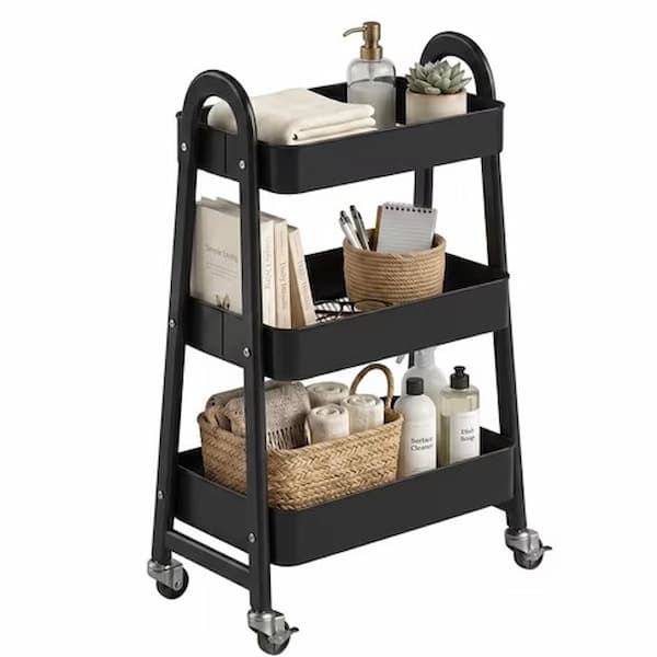 Gianna 3-Tier Utility Cart with Lockable Caster Wheels deal
