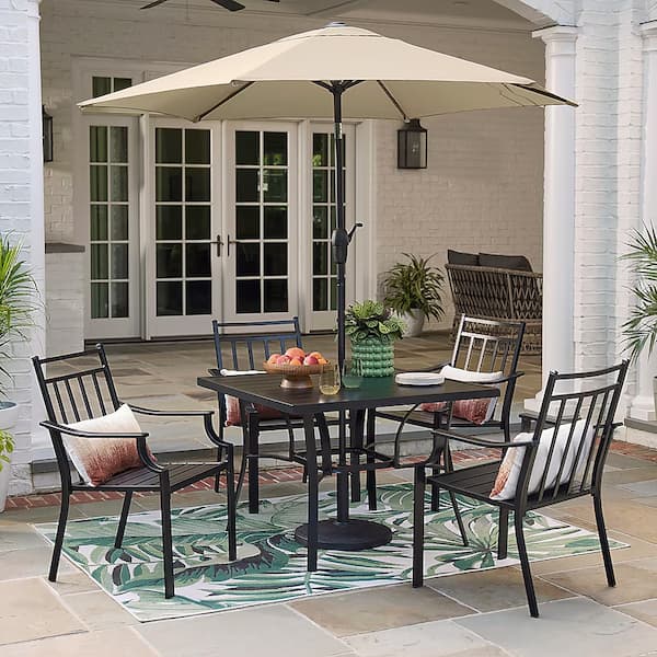 Style Selections Ashton 5 -Piece Black Patio Dining Set deal