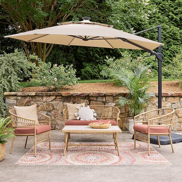 Style Selections Clifton 4 -Piece Wicker Patio Conversation Set deal