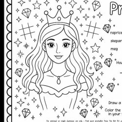 princess activity placemat printable
