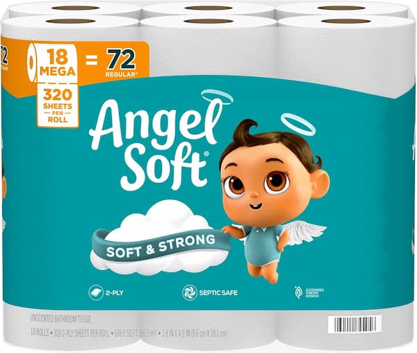 Angel Soft Toilet Paper, 18 Mega Rolls deal