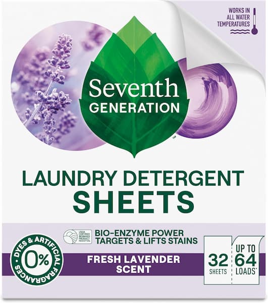 Seventh Generation Laundry Detergent Sheets, 32 Sheets, deal