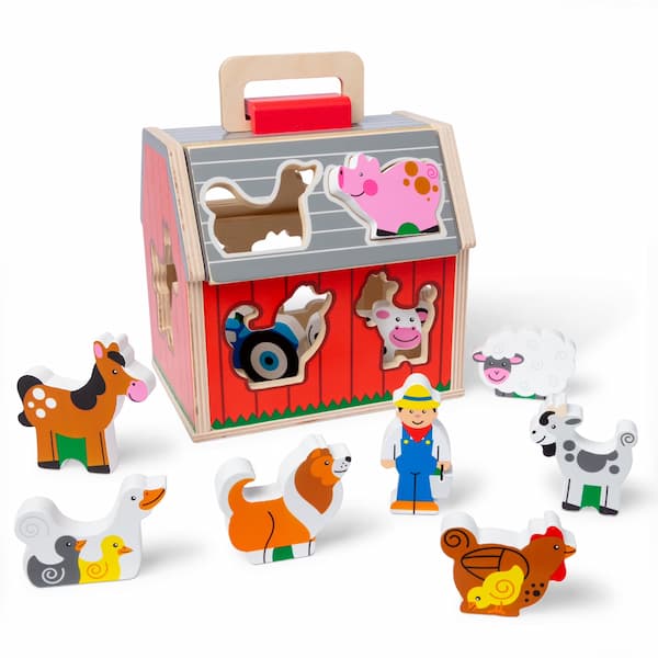 Melissa & Doug Wooden Take-Along Sorting Barn Toy deal