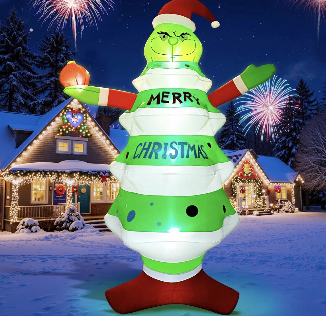 Christmas Inflatable (8 Ft) with LED Lights only $39.99 shipped ...
