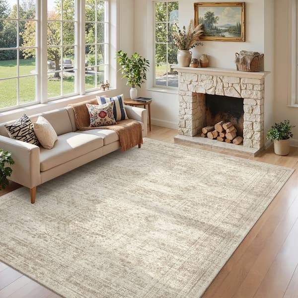 Bungalow Rose Washable Distressed Persian Rug deal