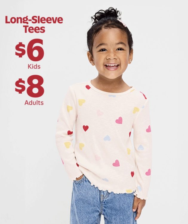 Old Navy Cozy Long Sleeved Tops only $6 and $8 today!