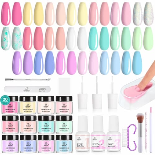 Beetles Dip Powder Nail Starter Kit 20 Colors