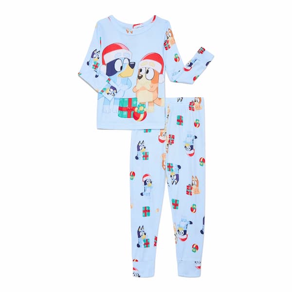 snug fitting bluey pajama set