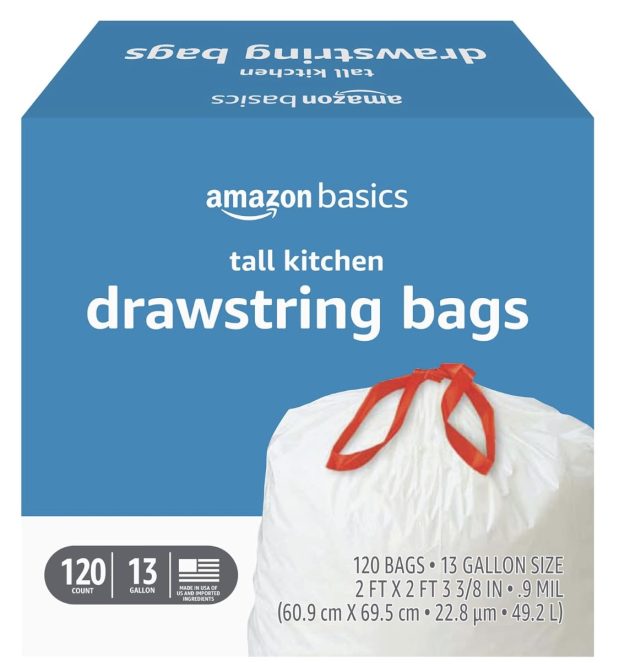 Amazon Basics Trash Bags, 120 count only $9.58 shipped!