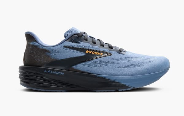 blue and black brooks shoe