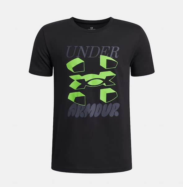UA Split Big Logo Boys' Short Sleeve