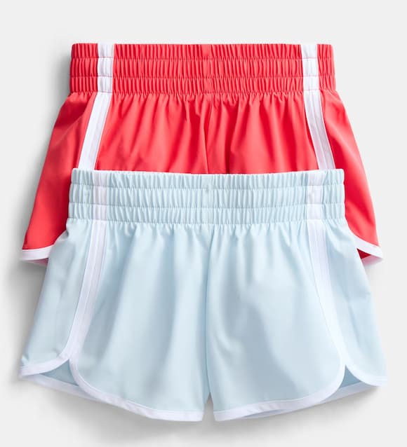 Athletic Works Girls Active Dolphin Shorts, 2-Pack