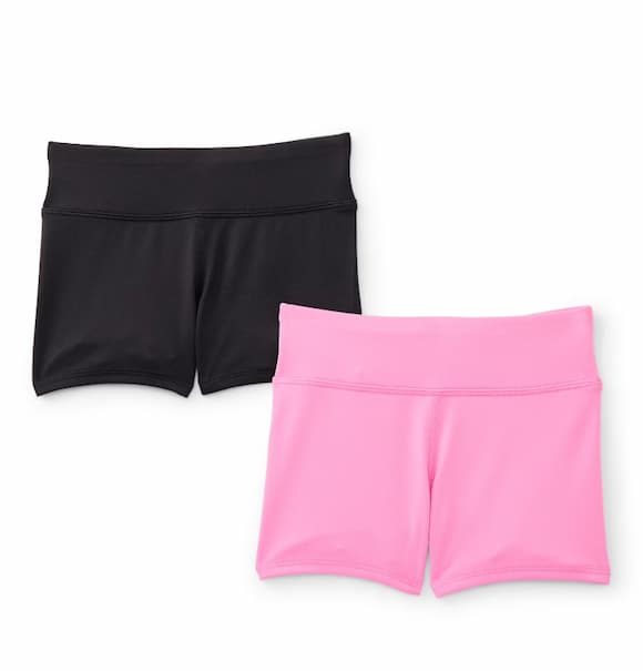 Athletic Works Girls Active Tumble Shorts, 2-Pack
