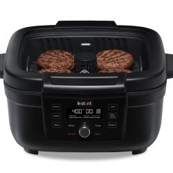 Instant Black Plastic/Stainless Steel Nonstick Surface Electric Grill 4 qt. cap.