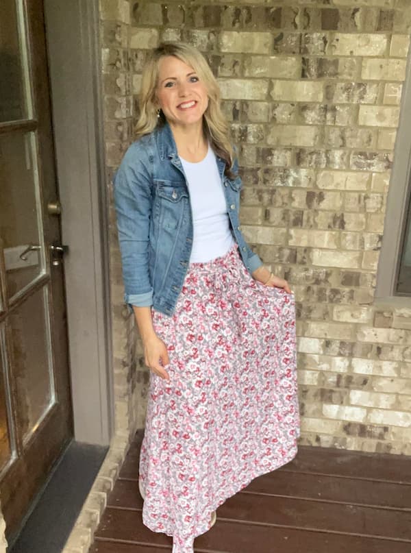floral maxi skirt