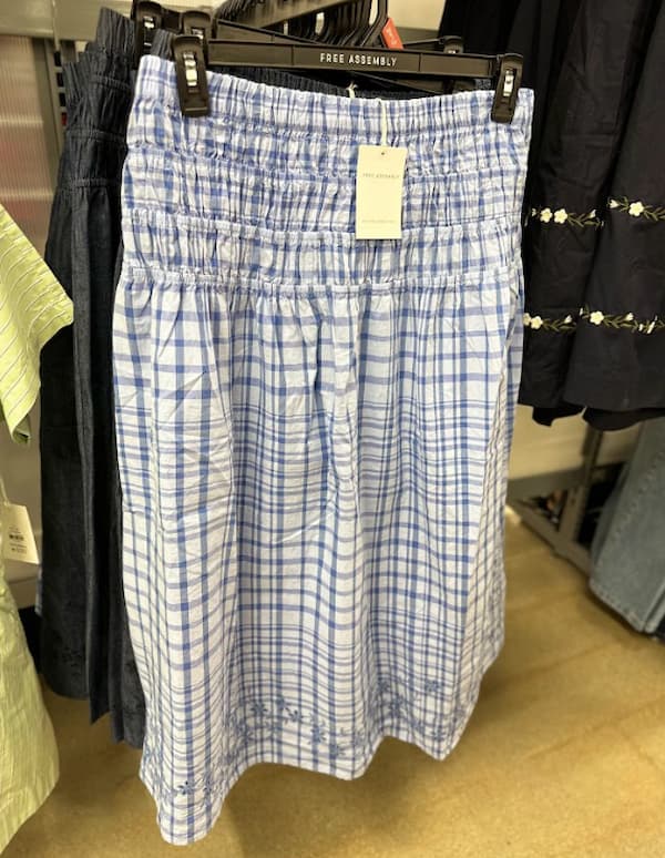 Embroidered Cotton Maxi Skirt with Smocked Waist