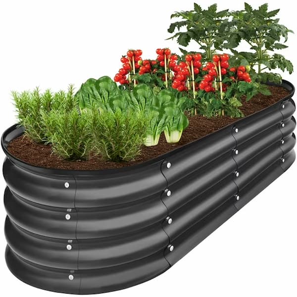 Outdoor Raised Metal Oval Garden Bed deal