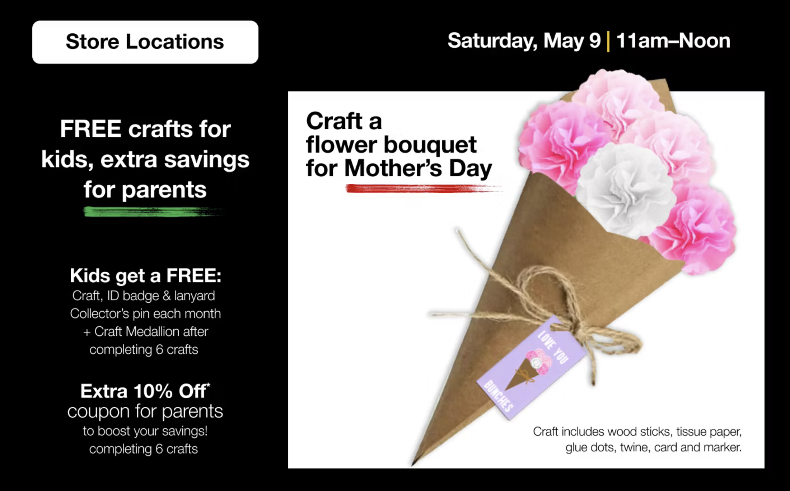 Free JCPenney Kids Zone Craft: Make a flower bouquet!