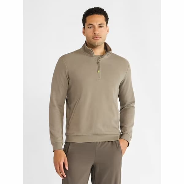 Athletic Works Men's and Big Men's Waffle Quarter Zip Pullover deal