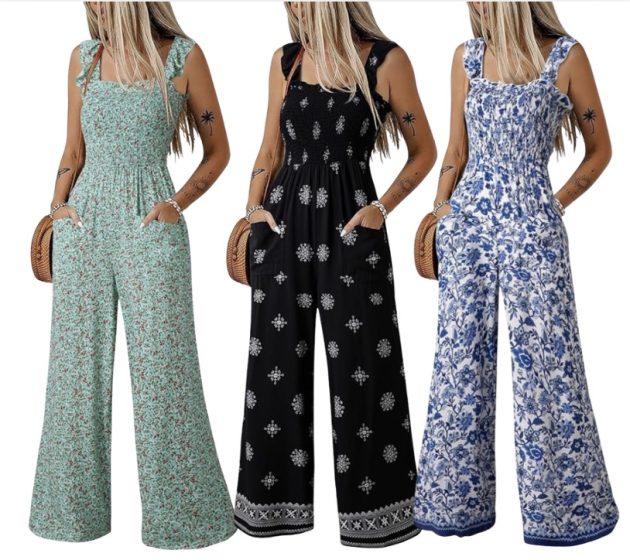 Dokotoo Women’s Floral Jumpsuit only $14.49!