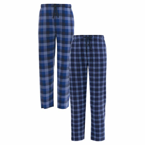 Fruit of the Loom Men's Plaid Fleece Pajama Pant 2-Pack deal