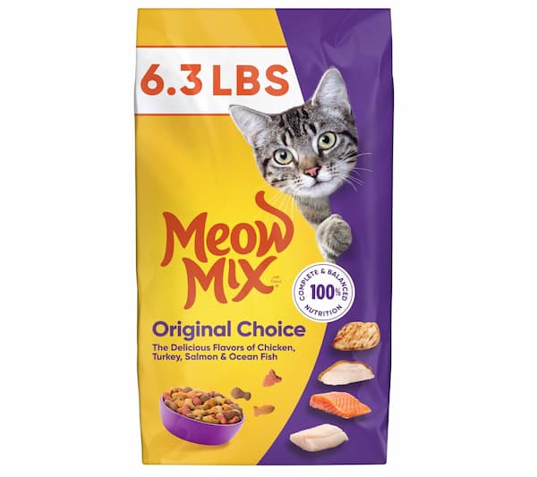 Meow Mix Original Choice Dry Cat Food, 6.3 Pound Bag only $3.38 shipped!