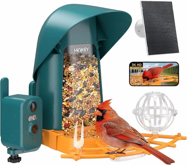 Minikey Smart Bird Feeder with Camera