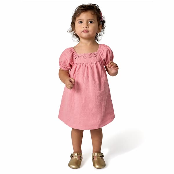 Modern Moments by Gerber Baby Girl Puff Sleeve Dress and Diaper Cover