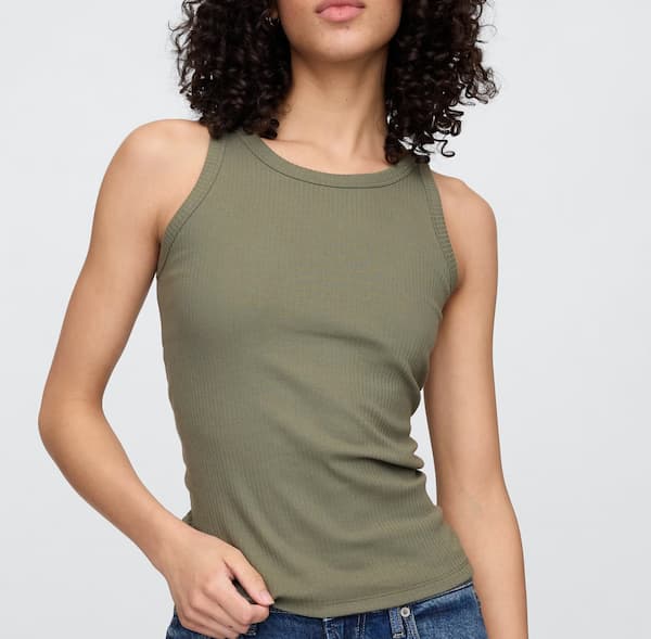 ribbed green tank