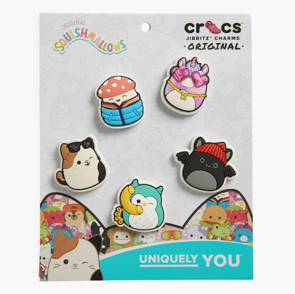 Squishmallows Assorted 5-Pack Jibbitz Shoe Charms