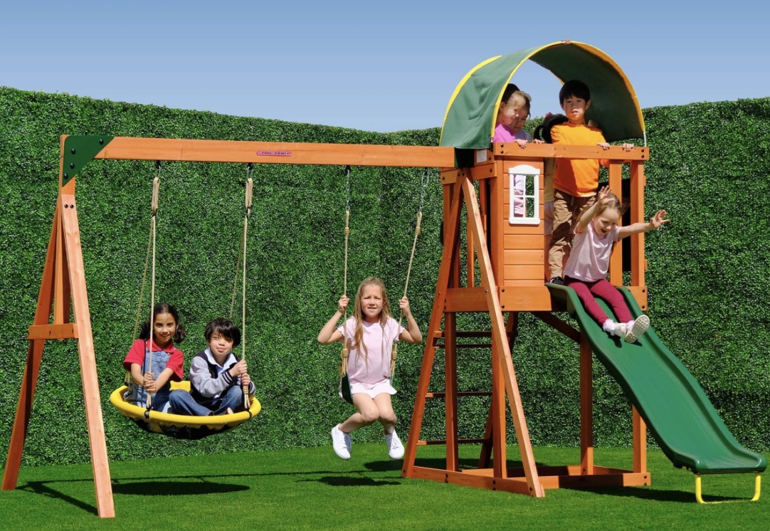 Backyard Discovery Aurora Wooden Cedar Swing Set just 9 shipped, plus more!