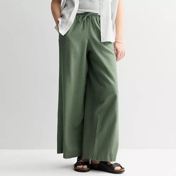 Women's Sonoma Goods For Life Mid Rise Linen Pants